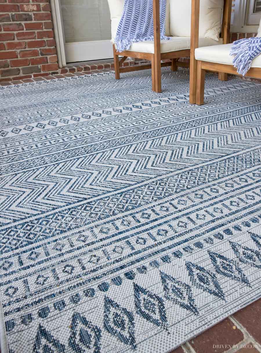 back-porch-ideas-rug-2 Love this blue indoor/outdoor rug!