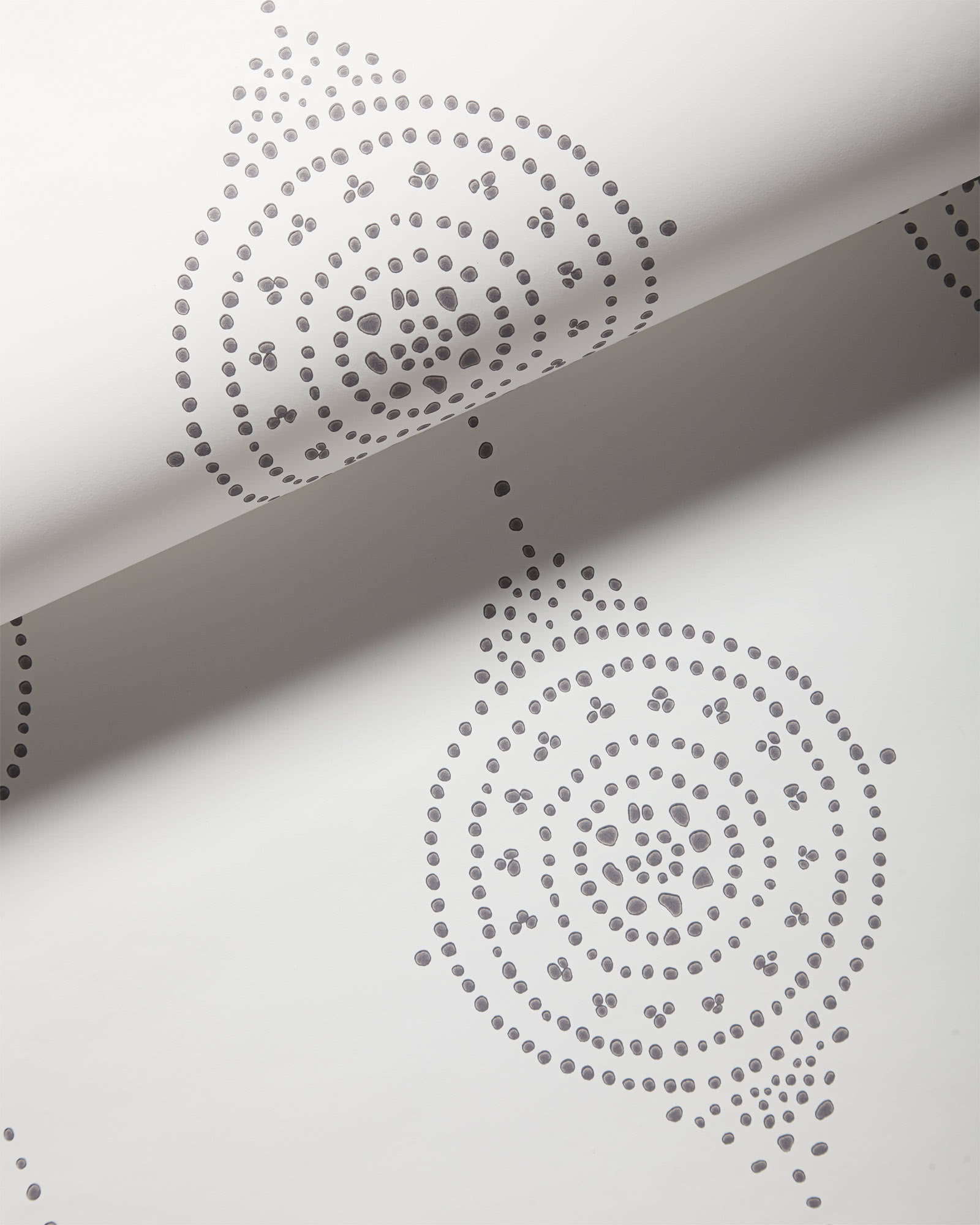 entryway-wallpaper-luna-stripe Love this gorgeous wallpaper in gray for an entryway!