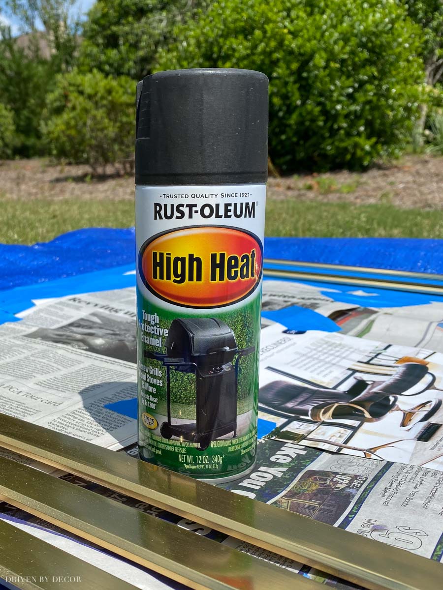 fireplace-paint The best black paint for spray painting your fireplace or grill!